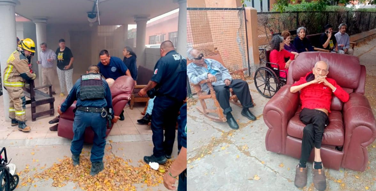 Bomberos de Cajeme rescatan a seis adultos mayores de incendio en asilo