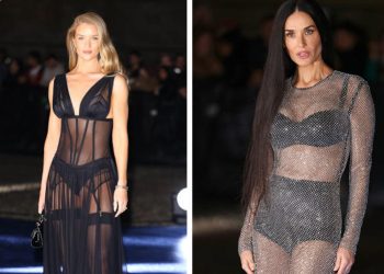 El look trasparente de Demi Moore en la fiesta de Dolce & Gabbana