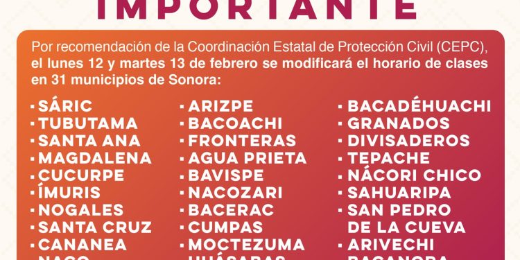 Modifica SEC horario de clases en 31 municipios de la entidad por bajas temperaturas