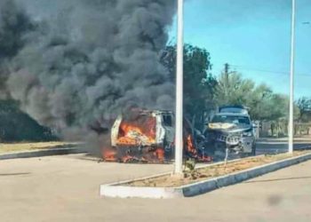 Se registra ataque armado en Tubutama; deja autos incinerados.