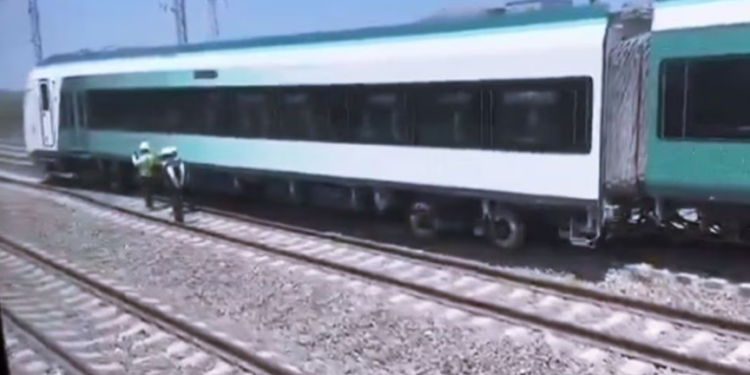 Reportan descarrilamiento de vagón del Tren Maya en Tixkokob, Yucatán