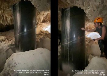 Tren Maya: Exhiben derrame de cemento en cuevas de Quintana Roo por construcción del tramo 5