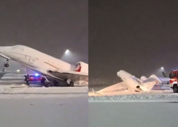 Aviones quedan varados ante fuertes nevadas en el sur de Alemania