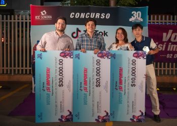 Premia IEE Sonora a ganadores del Concurso de video de TikTok  “Votar ¡sí importa!” 