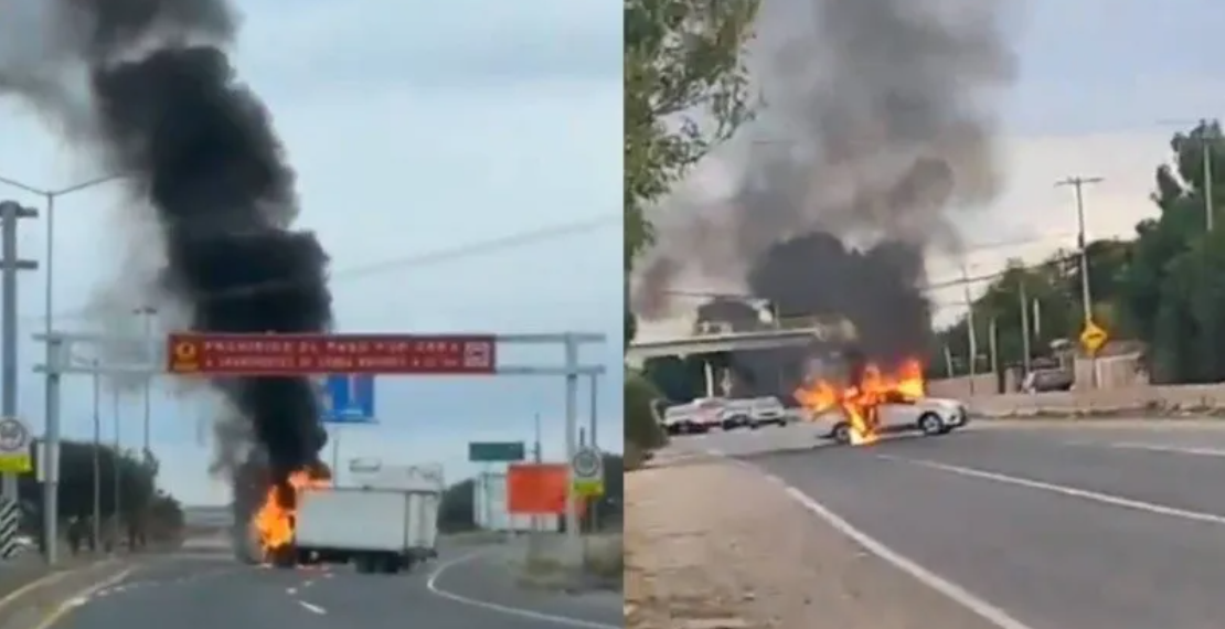 Detención de presunto líder criminal desata ataques armados y quema de autos en Guanajuato