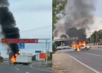 Detención de presunto líder criminal desata ataques armados y quema de autos en Guanajuato