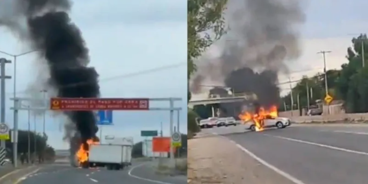 Detención de presunto líder criminal desata ataques armados y quema de autos en Guanajuato