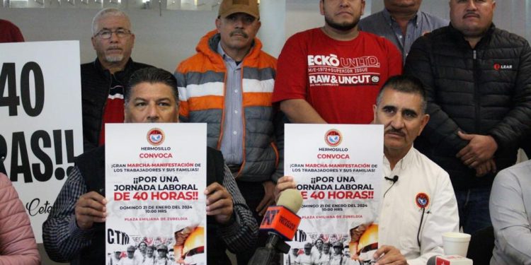 Se manifestarán miles de trabajadores demandando&nbsp;&nbsp;jornada laboral de 40 horas semanales