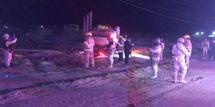 Cuatro elementos de Sedena resultan heridos tras volcamiento en Caborca