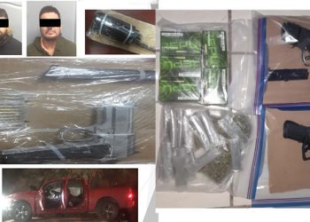 Aseguran arsenal y detienen a dos personas en el norte de Sonora