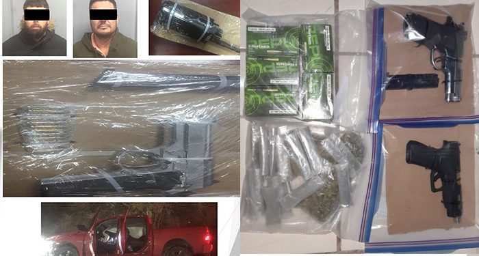 Aseguran arsenal y detienen a dos personas en el norte de Sonora