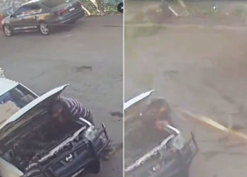 ¡De milagro! Hombres se salvan tras caída de dovela de concreto en obras de Tren Interurbano