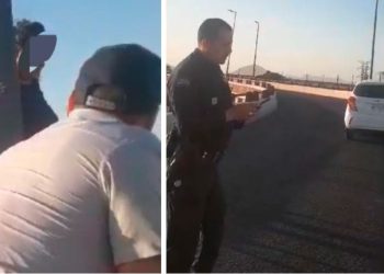 Policías y ciudadano evitan que joven se arroje del puente de Solidaridad y Luis Encinas, en Hermosillo