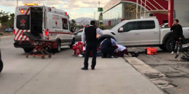 Motociclista resulta lesionado tras choque en Morelos y Palermo