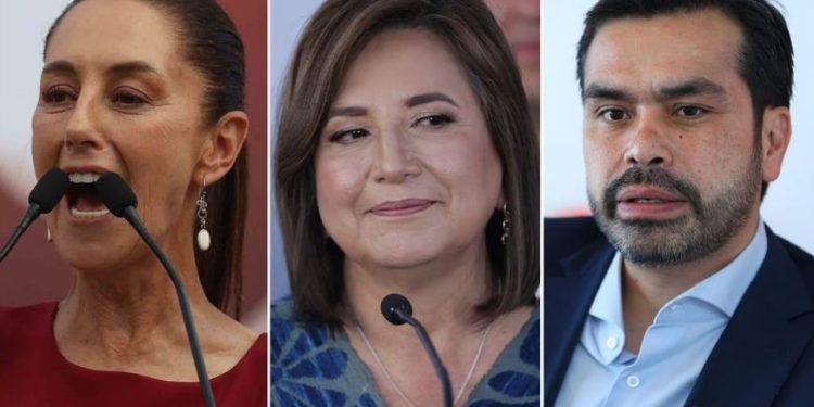 Xóchitl Gálvez, Claudia Sheinbaum y Álvarez Máynez, ¿quiénes son los candidatos a la presidencia?