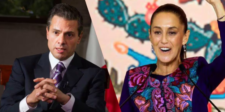 Claudia Sheinbaum recibe llamada de felicitación del expresidente Enrique Peña Nieto.