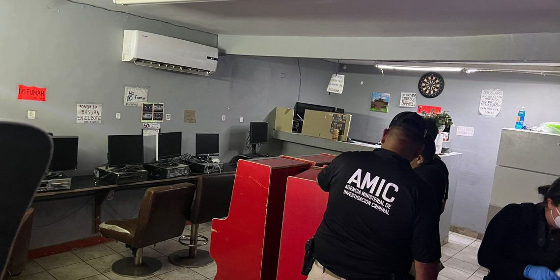 Instituciones de Seguridad aseguran 235 máquinas tragamonedas en 16 cateos en San Luis Río Colorado.