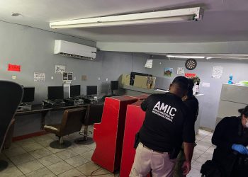 Instituciones de Seguridad aseguran 235 máquinas tragamonedas en 16 cateos en San Luis Río Colorado.