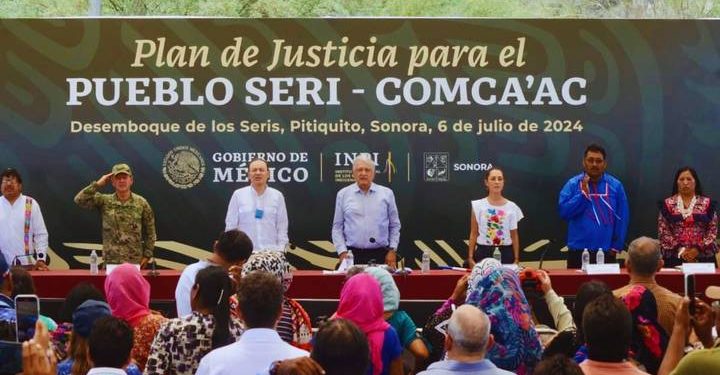 Supervisan Andrés Manuel López Obrador y Claudia Sheinbaum avances del Plan de Justicia Seri.