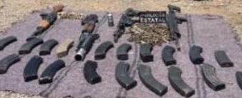 Registra Policía Estatal aseguramientos de sustancias prohibidas y armas en operativos por municipios.
