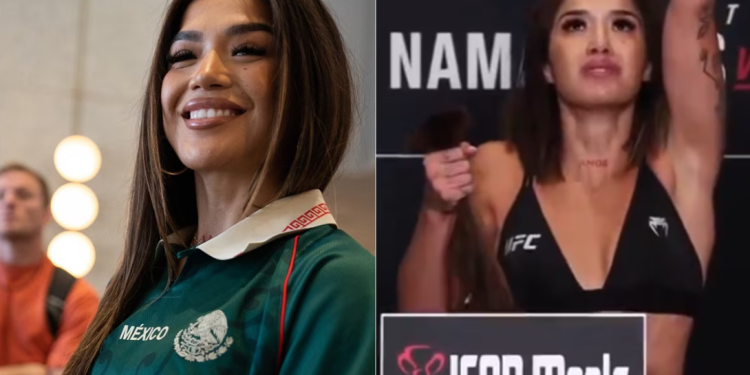 Tracy Cortez, peleadora de origen mexicano se corta el pelo para cumplir con el peso en la UFC.