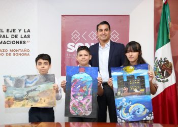 Premia SEC a ganadores estatales del 47 Concurso Nacional de Pintura Infantil “El Niño y La Mar”.