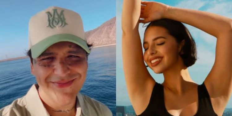 Ángela Aguilar y Christian Nodal disfrutan de luna de miel en un yate en Los Cabos.