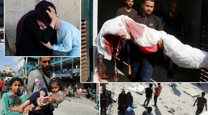 Al menos 90 muertos en bombardeo a campamento de refugiados en Gaza.