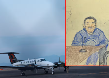 Ismael “El Mayo” Zambada apareció en una corte en El Paso, Texas, en silla de ruedas, con un brazalete de hospital y crocs naranja.