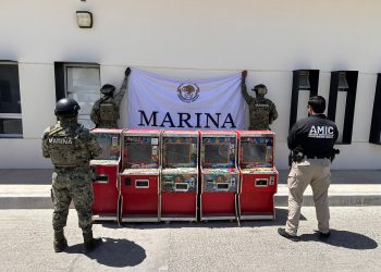 Aseguran 34 máquinas “tragamonedas” en cateos realizados en Hermosillo, Cajeme y San Luis Río Colorado.