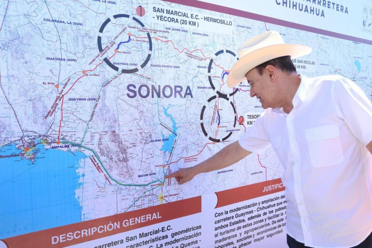 Detona Gobernador Durazo turismo y conectividad con modernización de carretera Guaymas – Chihuahua.