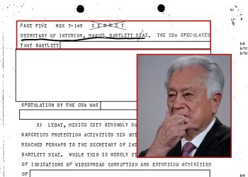 Gobierno de EU tenía ‘fuerte sospecha’ sobre vínculos de Bartlett con narcos.