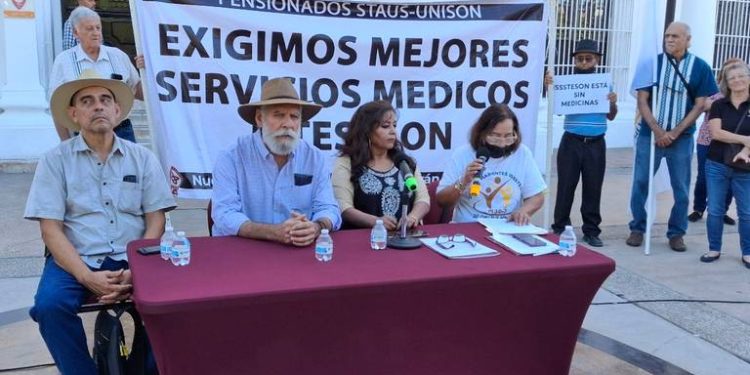 Jubilados y pensionados del Staus exigen mejorar condiciones del Isssteson.