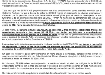 Gobernación se queda sin internet por falta de pagos.