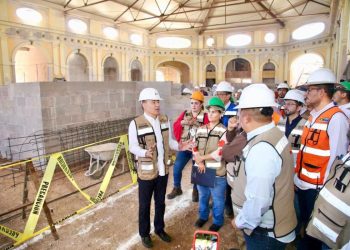 Supervisa Gobernador de Sonora 75% de avance del Mercado Municipal.