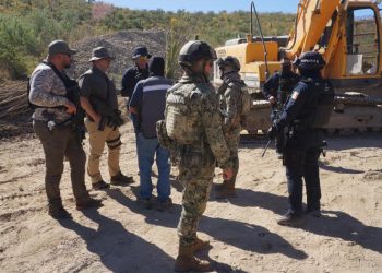 Realizan corporaciones de los tres niveles de Gobierno operativo en mina de Pitiquito.