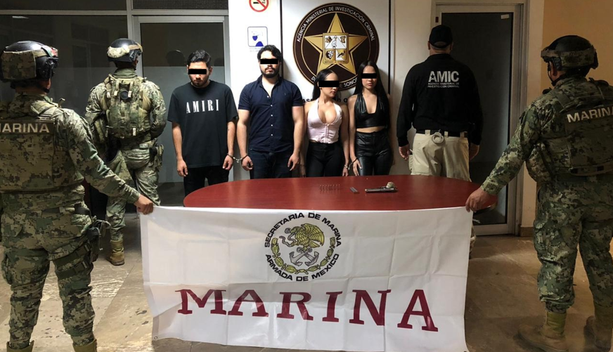 Detienen a cuatro personas con arma de fuego durante operativo conjunto en Ciudad Obregón.