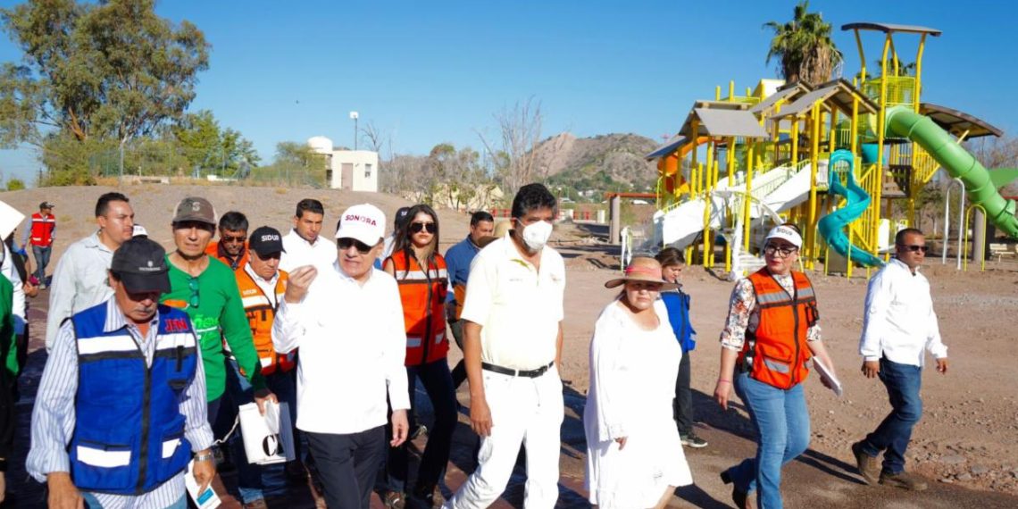 Supervisa Gobernador Durazo avance del 60% de rehabilitación de La Sauceda.