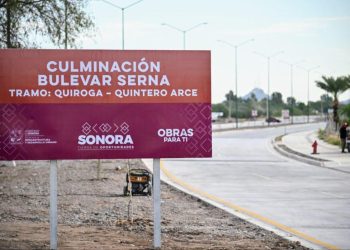Inaugura Gobierno de Sonora prolongación del bulevar Serna en beneficio de habitantes del poniente de Hermosillo.