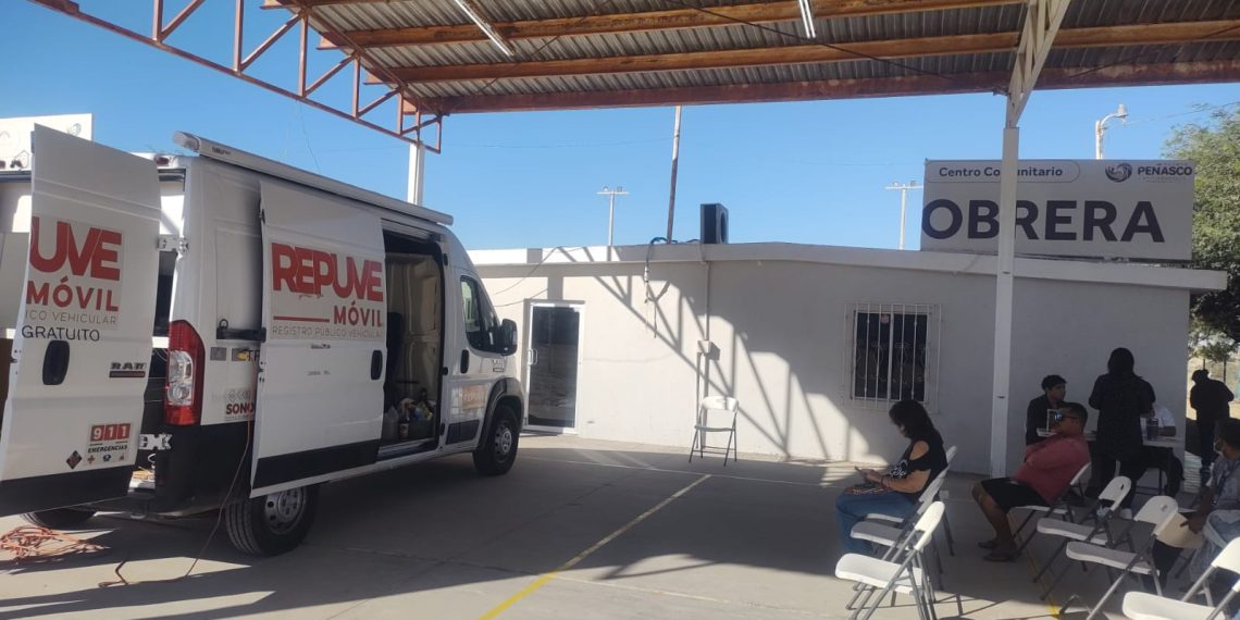 Anuncia Gobierno de Sonora recorrido de módulo itinerante de Repuve por municipios.
