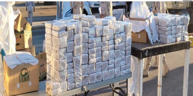 Aseguran más de 900 kilogramos de cocaína en San Luis Río Colorado.