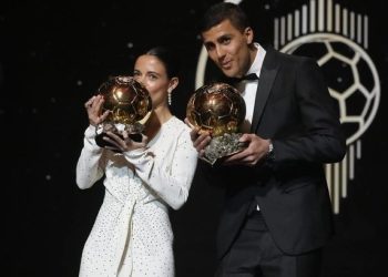 Rodri y Aitana Bonmatí son galardonados con Balón de Oro.