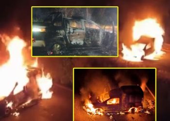 Policías atacan a balazos a normalistas en Morelia; en represalia, otros estudiantes responden con palos, piedras y queman patrulla.