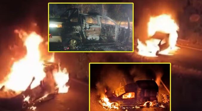 Policías atacan a balazos a normalistas en Morelia; en represalia, otros estudiantes responden con palos, piedras y queman patrulla.