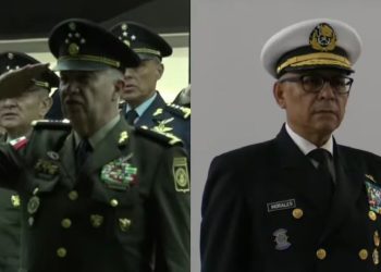Recibe el mando de la Sedena el General Ricardo Trevilla Trejo y el de la Semar el Almirante Raymundo Pedro Morales.