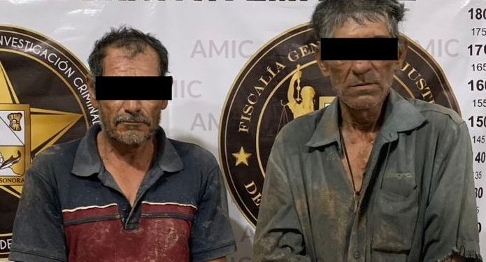 Detienen a dos hombres por probable robo de camarón en acuícola de Empalme.