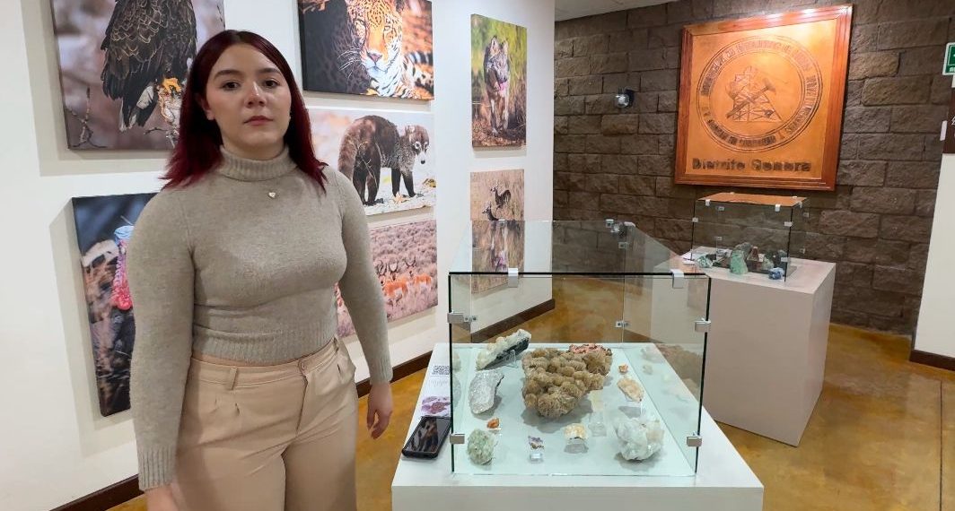 Visitan estudiantes de la Unison Museo de Minerales.