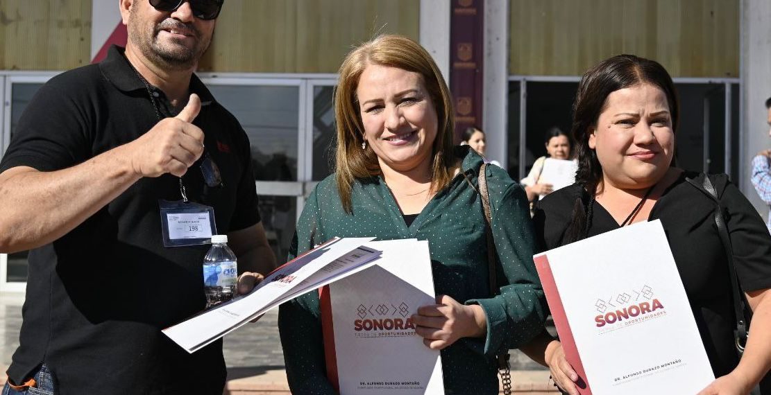 Cumple Gobierno de Sonora a población del mayo con acciones de becas, vivienda y vialidades.