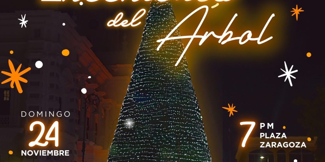 Encenderán árbol y decoración navideña este domingo.