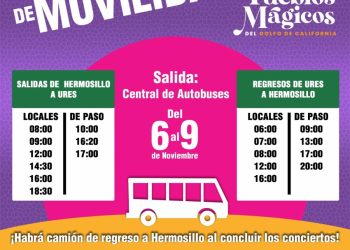 Garantiza Gobierno de Sonora movilidad al Festival de Pueblos Mágicos en Ures.
